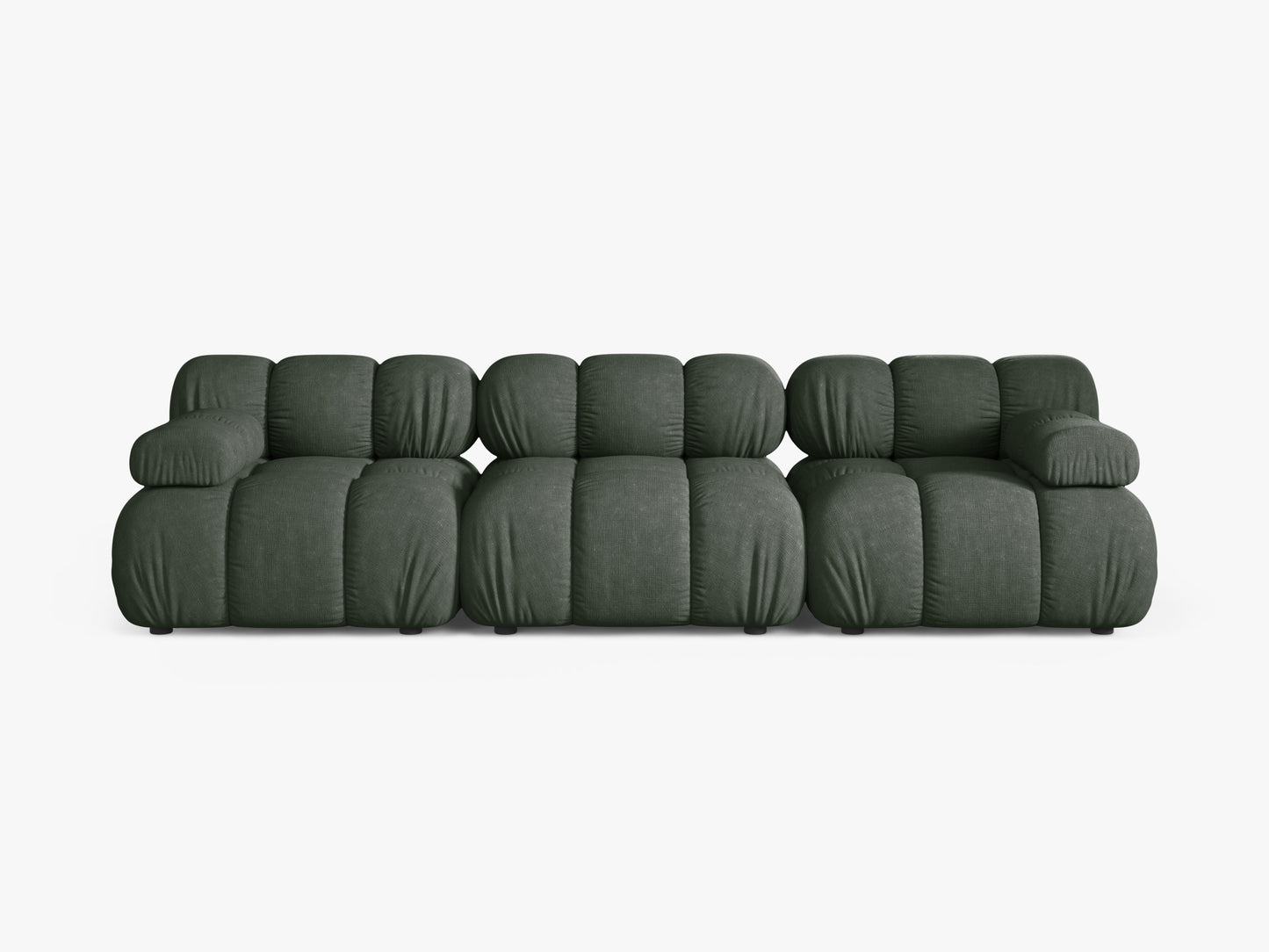 Bellis Structured fabric (Lib12) / Moss green 0
