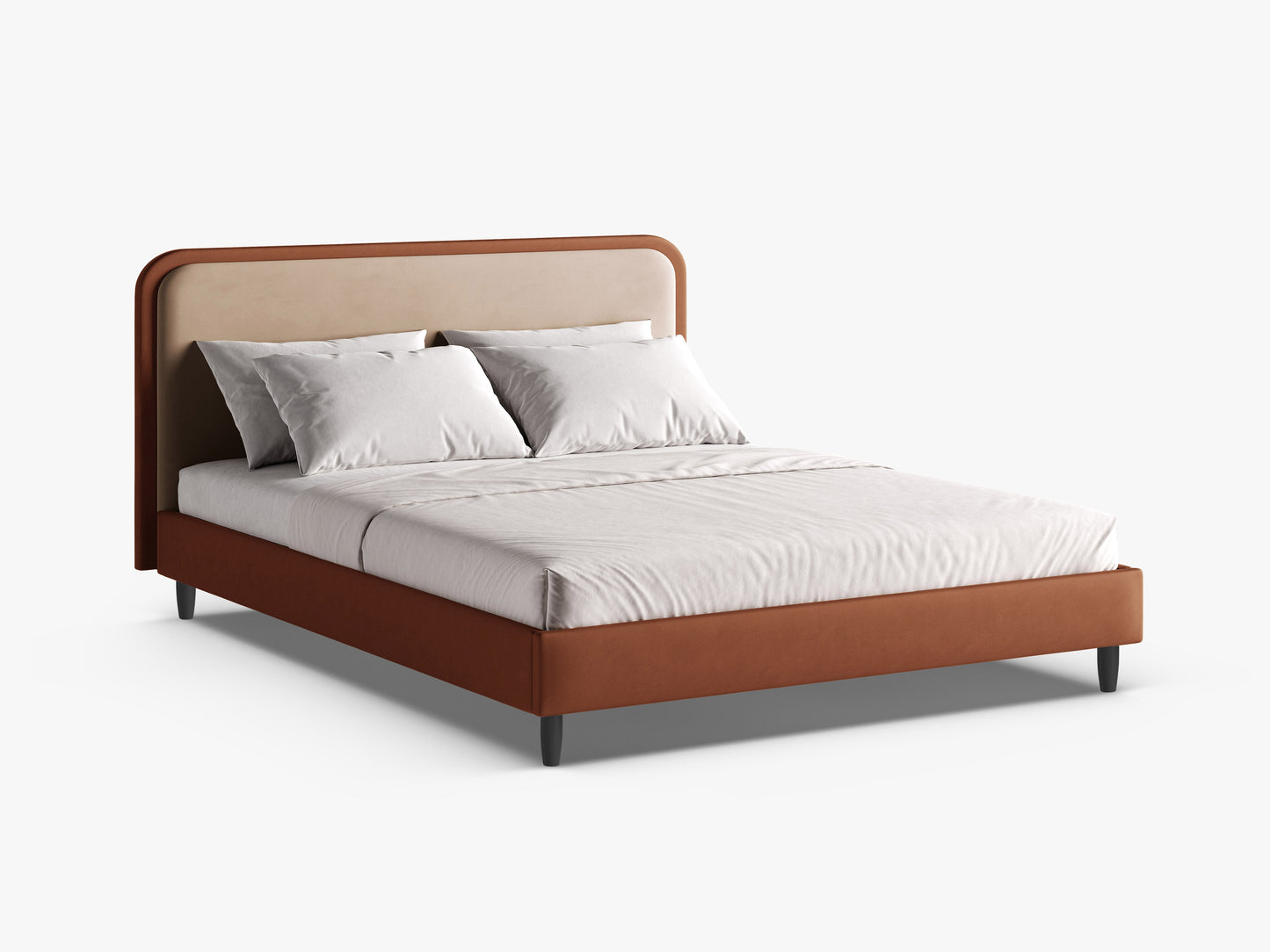Aveline Velvet (Ma2282) / Vegan leather (Veg56) / Almond beige / Maroon 0