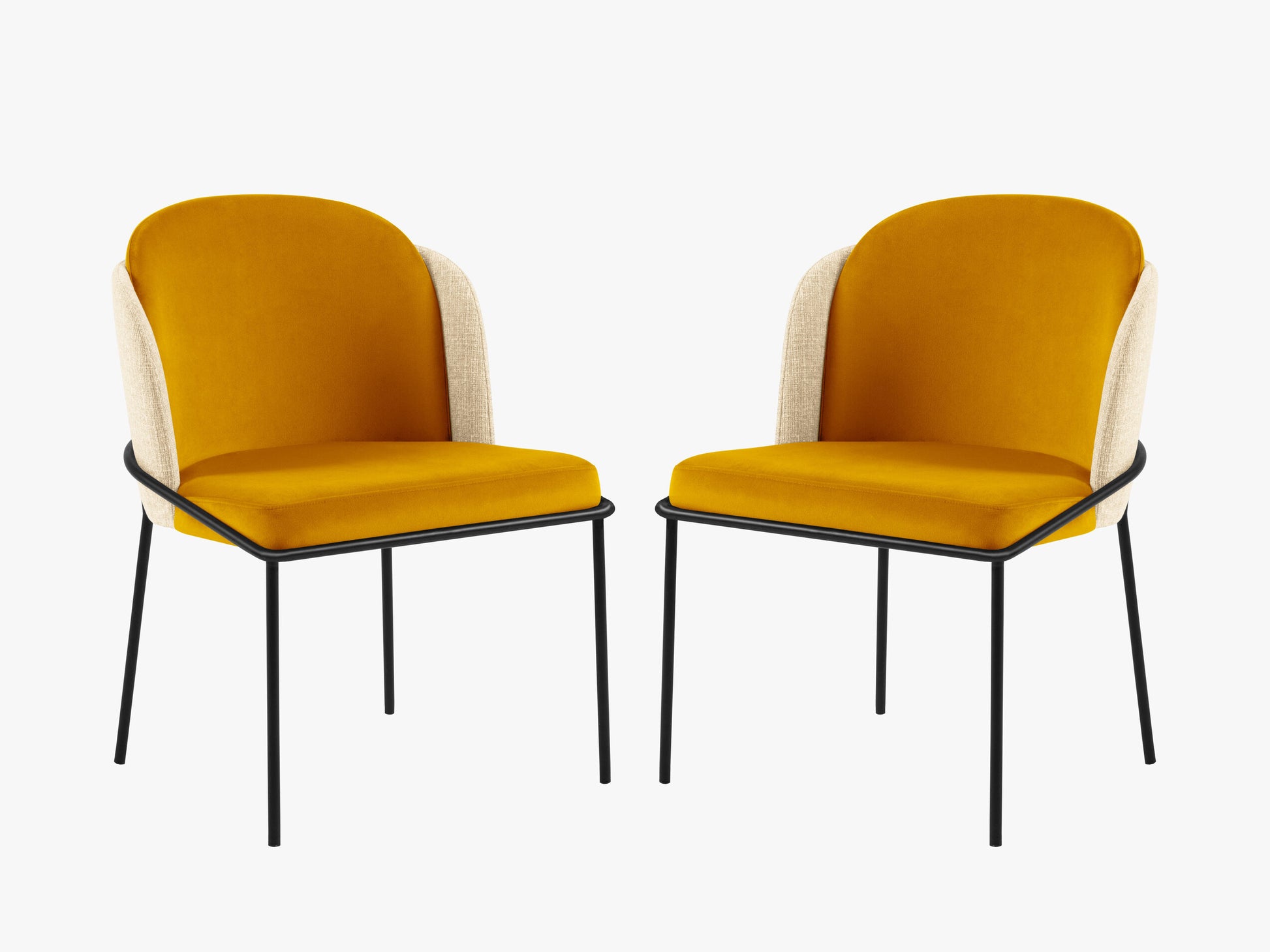 Limmen Structured fabric (Matu1) / Velvet (Sal10) / Light beige melange / Yellow 0