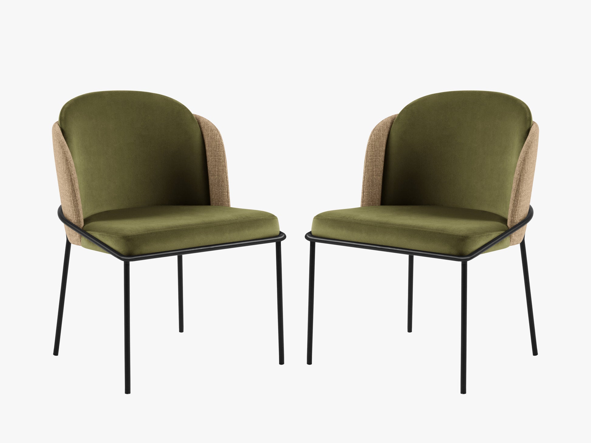 Limmen Structured fabric (Matu3) / Velvet (Sal08) / Dark beige melange / Green 0