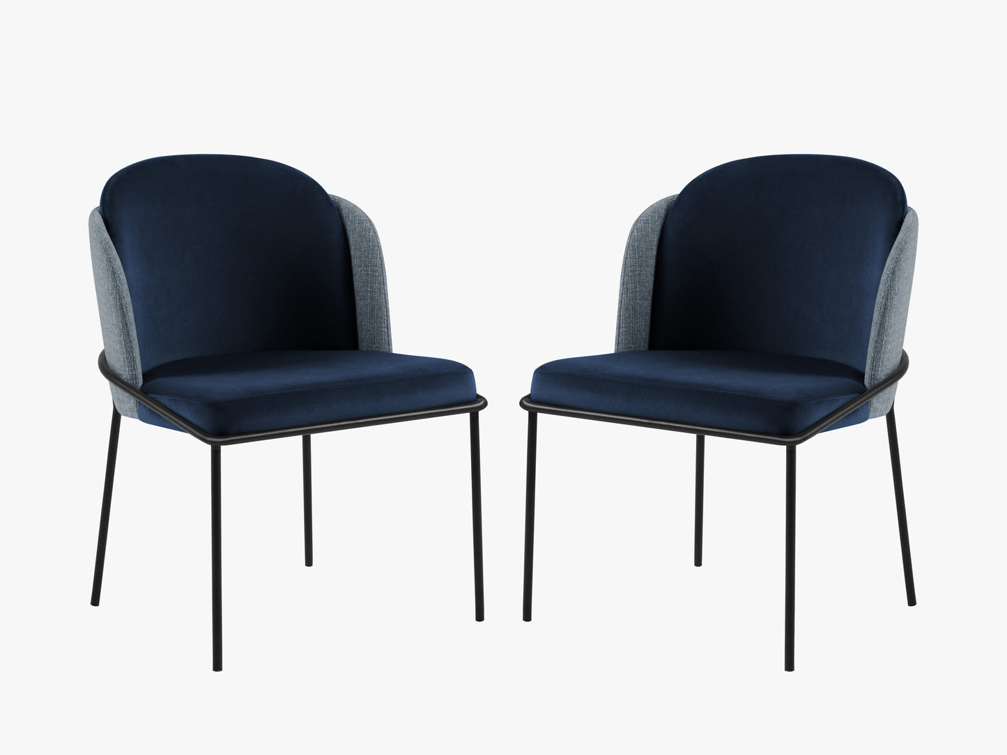 Limmen Structured fabric (Matu6) / Velvet (Sal5) / Blue melange / Royal blue 0