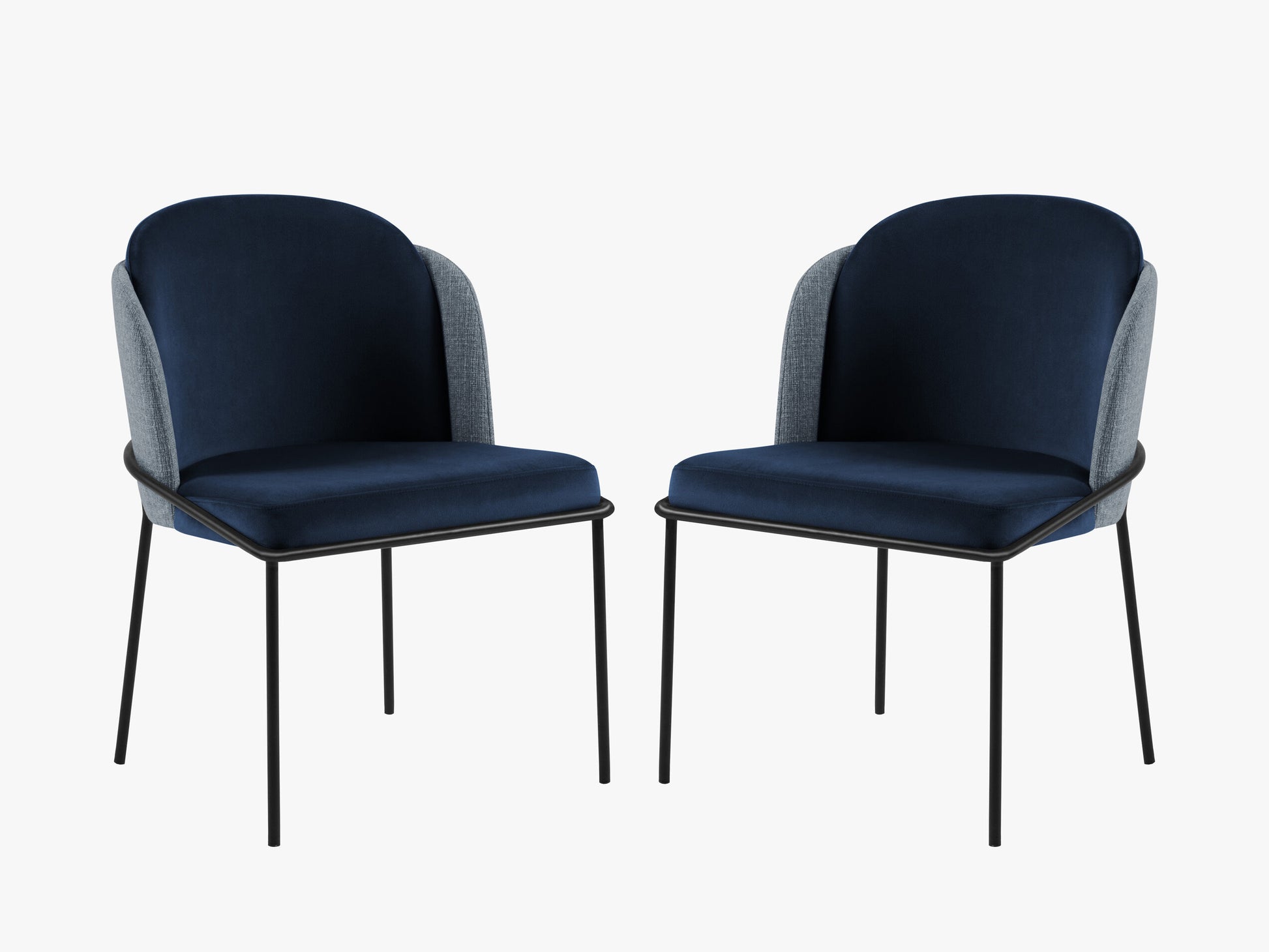 Limmen Structured fabric (Matu6) / Velvet (Sal5) / Blue melange / Royal blue 0