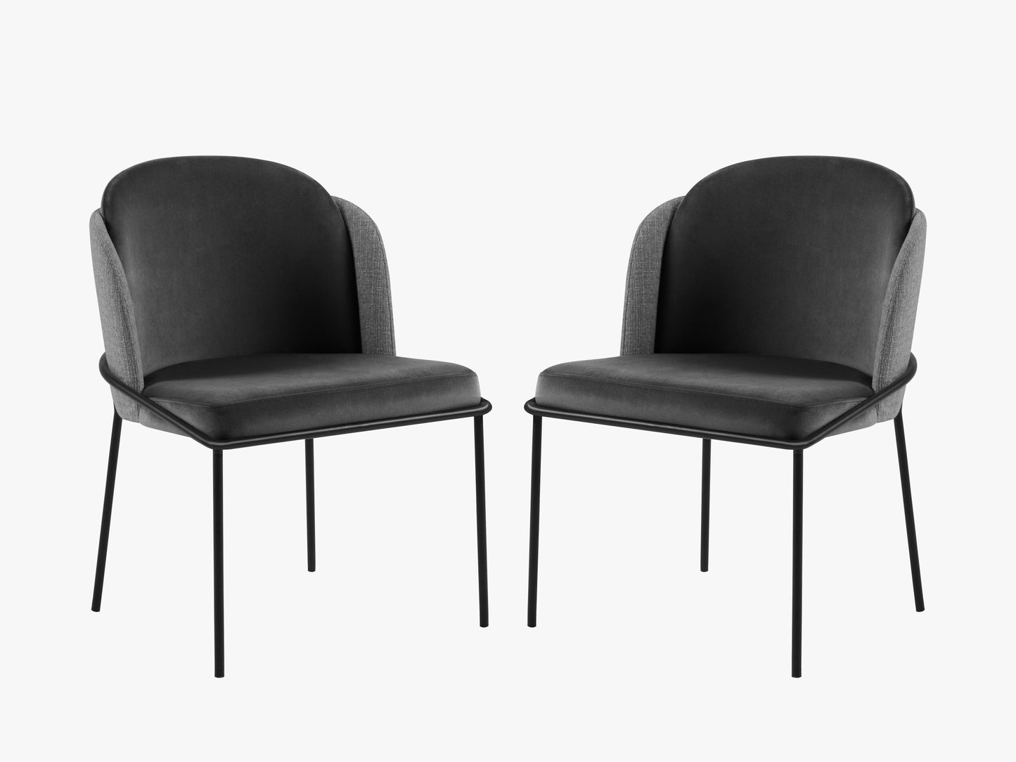 Limmen Structured fabric (Matu7) / Velvet (Sal18) / Dark grey melange / Dark grey 0