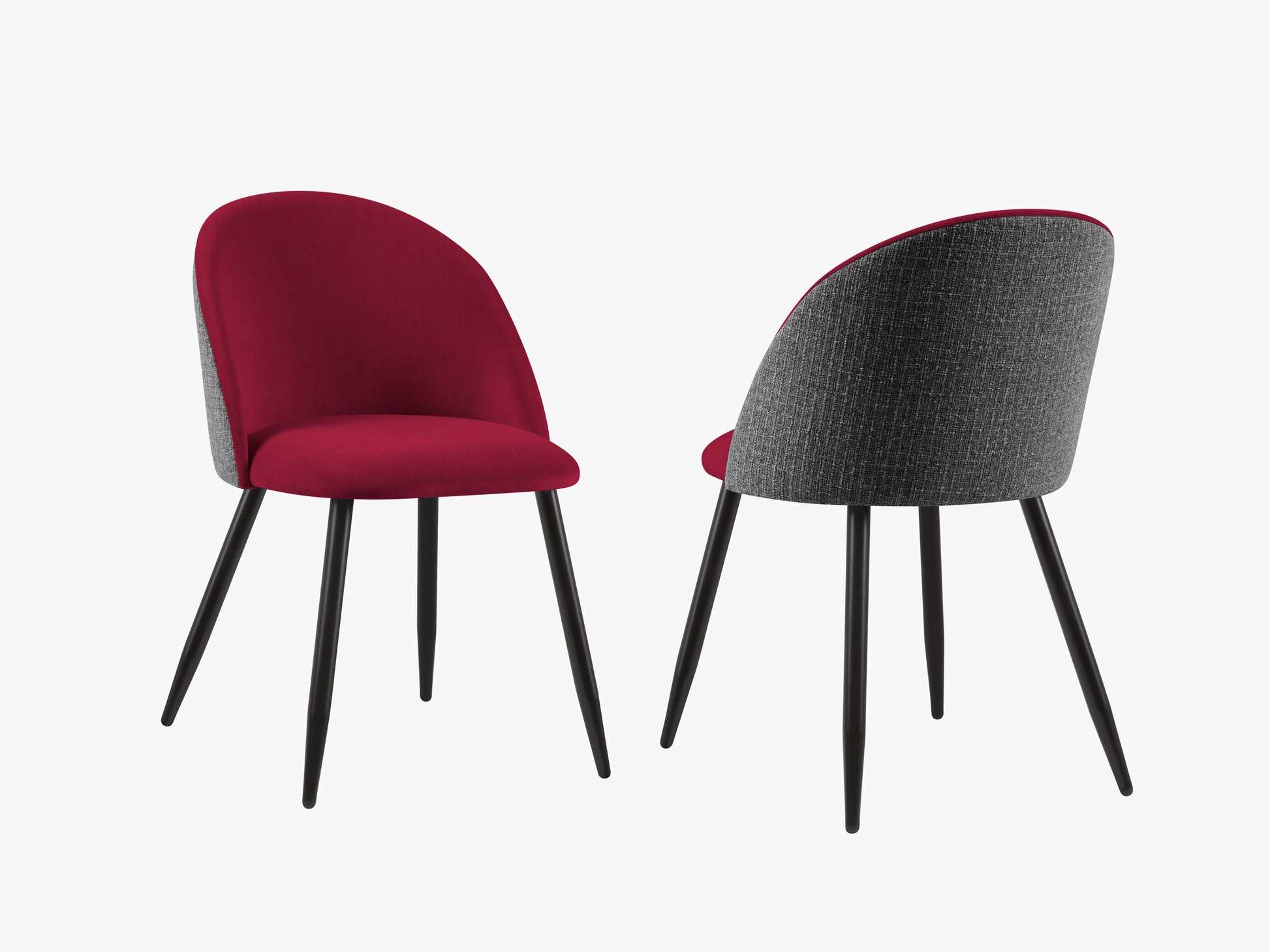 Rayan Velvet (Sal13) / Structured fabric (Matu15) / Red / Black melange 0