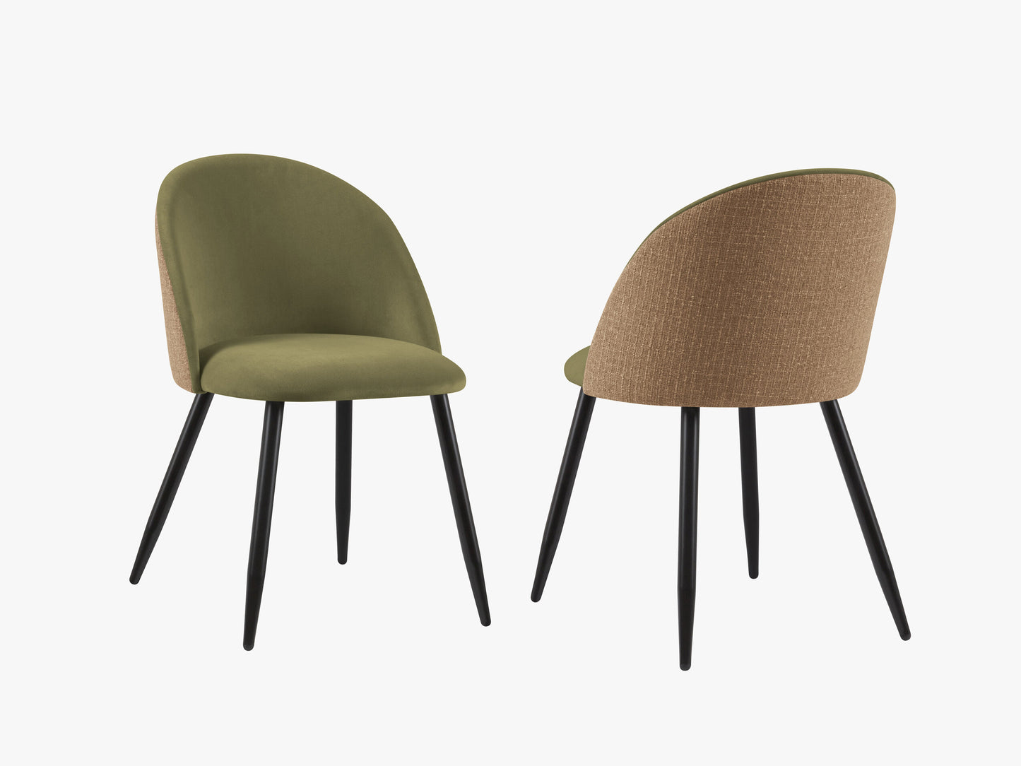 Rayan Velvet (Sal8) / Structured fabric (Matu3) / Green / Dark beige melange 0