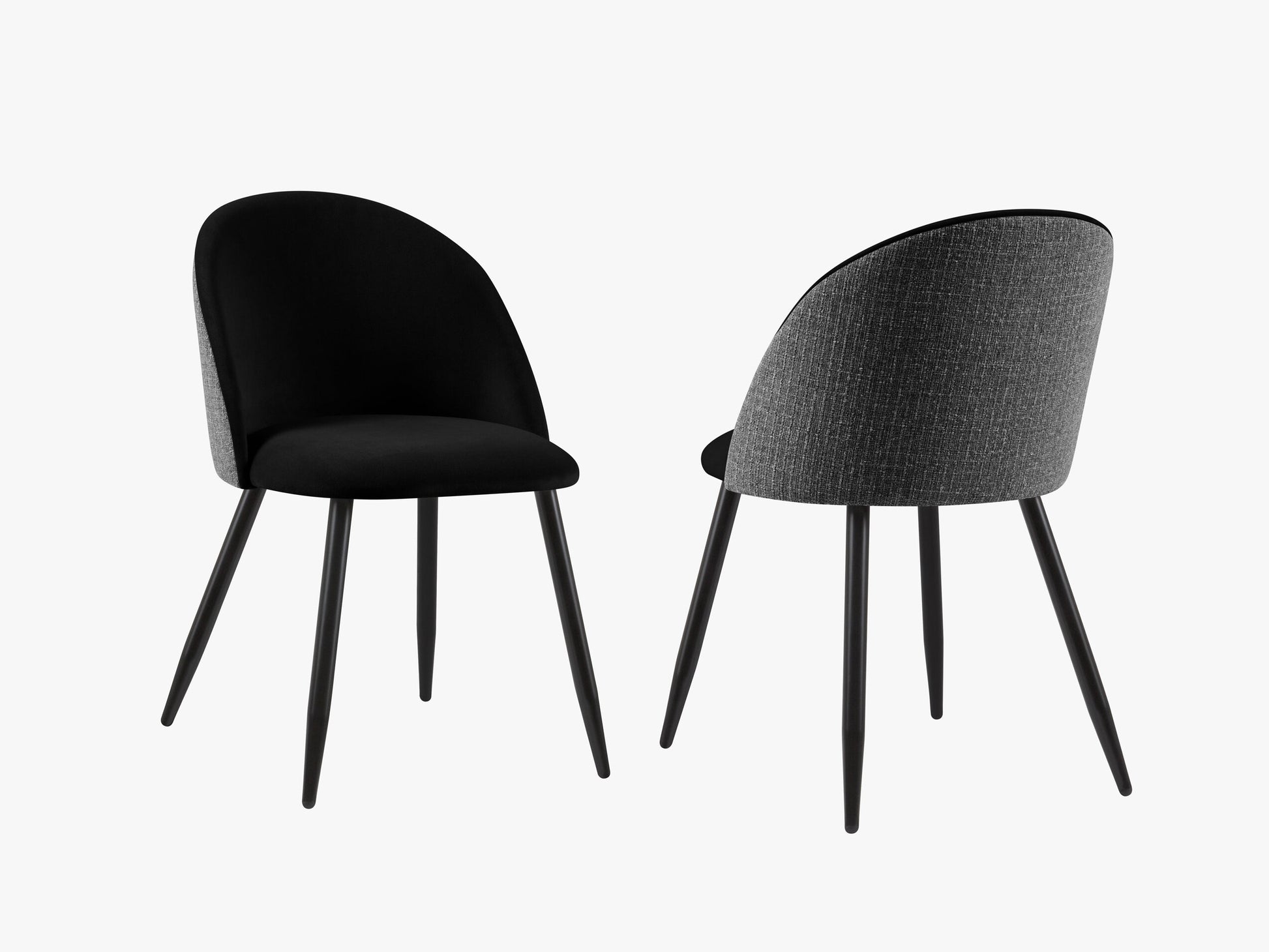 Rayan Velvet (Sal19) / Structured fabric (Matu15) / Black / Black melange 0