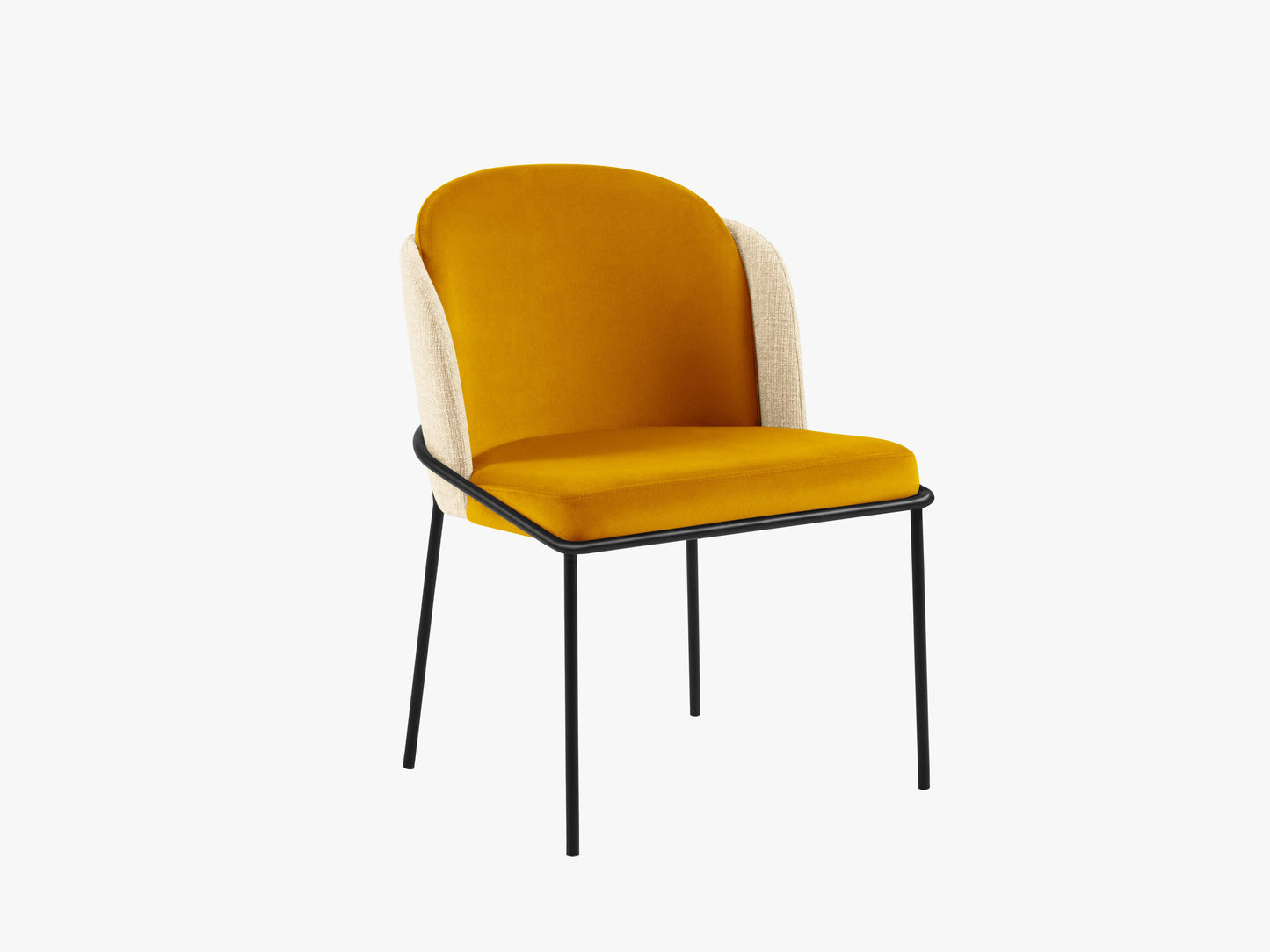 Limmen Structured fabric (Matu1) / Velvet (Sal10) / Light beige melange / Yellow 0