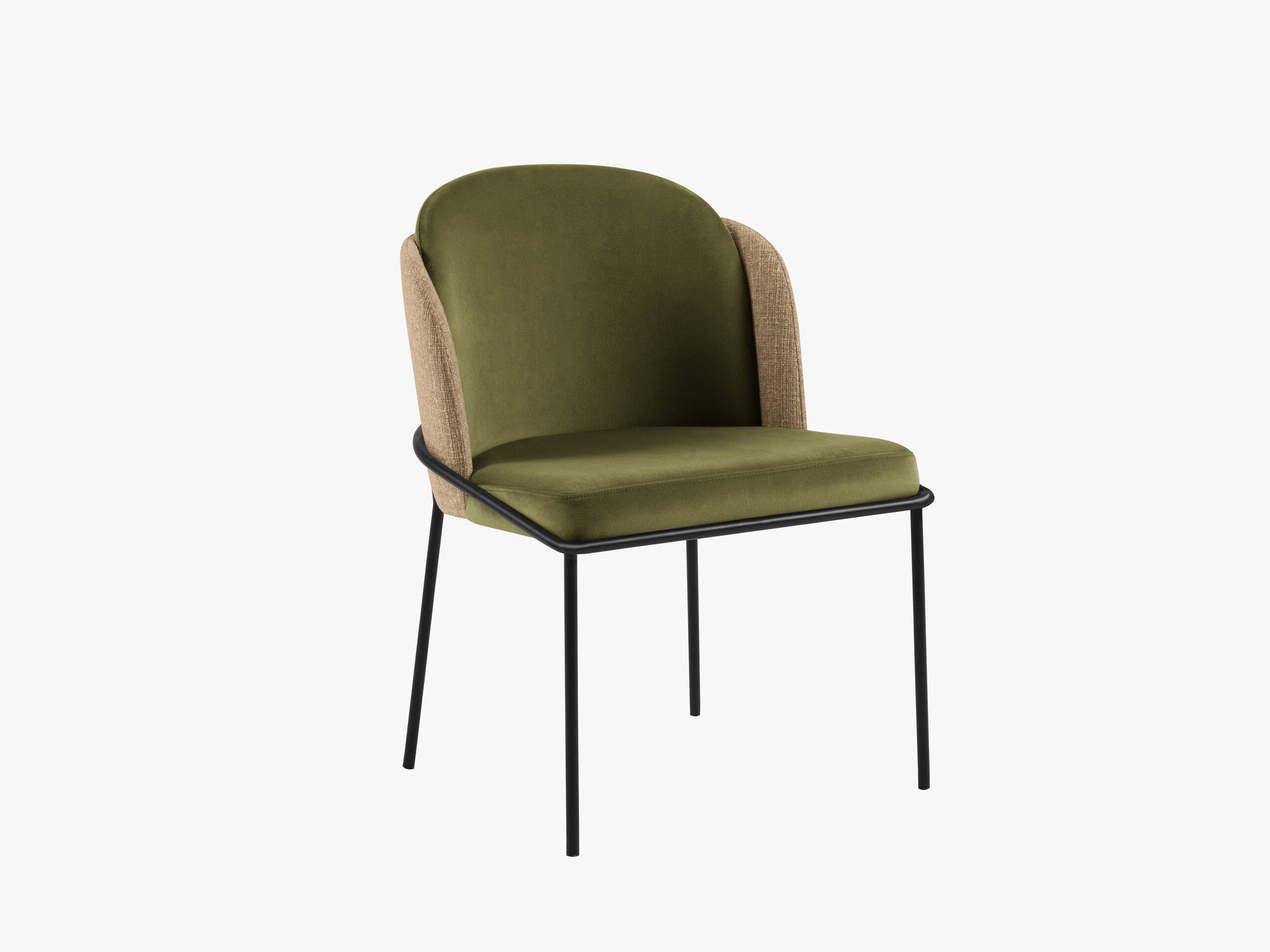 Limmen Structured fabric (Matu3) / Velvet (Sal08) / Dark beige melange / Green 0