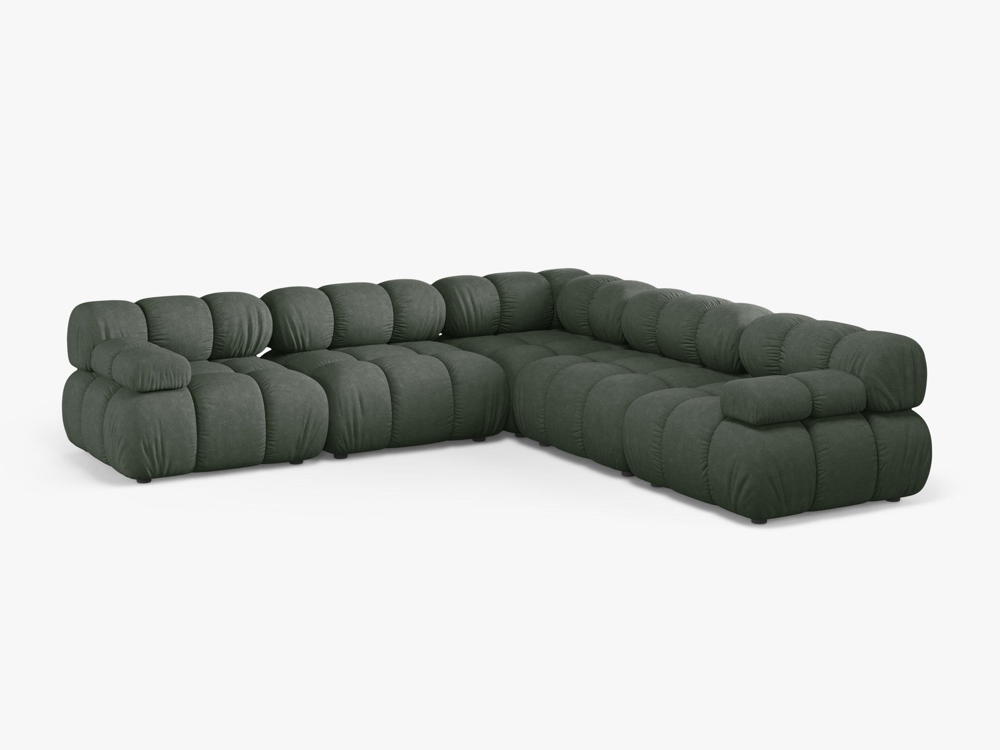 Bellis Structured fabric (Lib12) / Moss green 0
