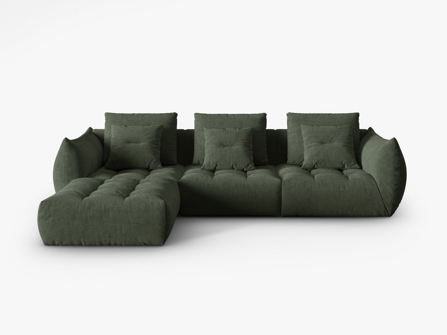 Bloom Structured fabric (Win75) / Moss green 0
