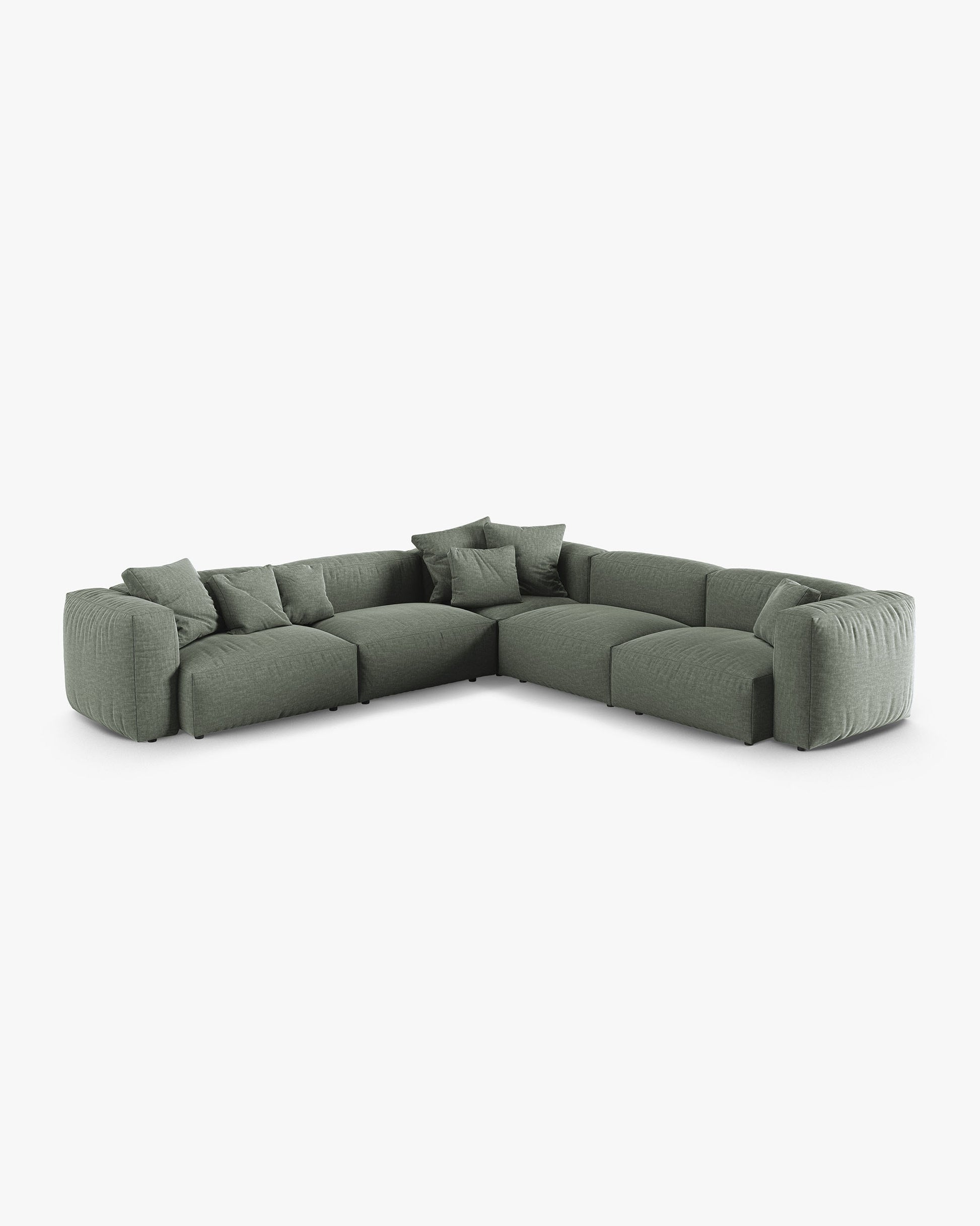 Martina Structured fabric (Bowagreen) / Moss green 0