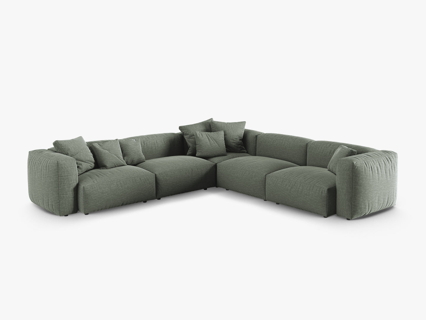 Martina Structured fabric (Bowagreen) / Moss green 0
