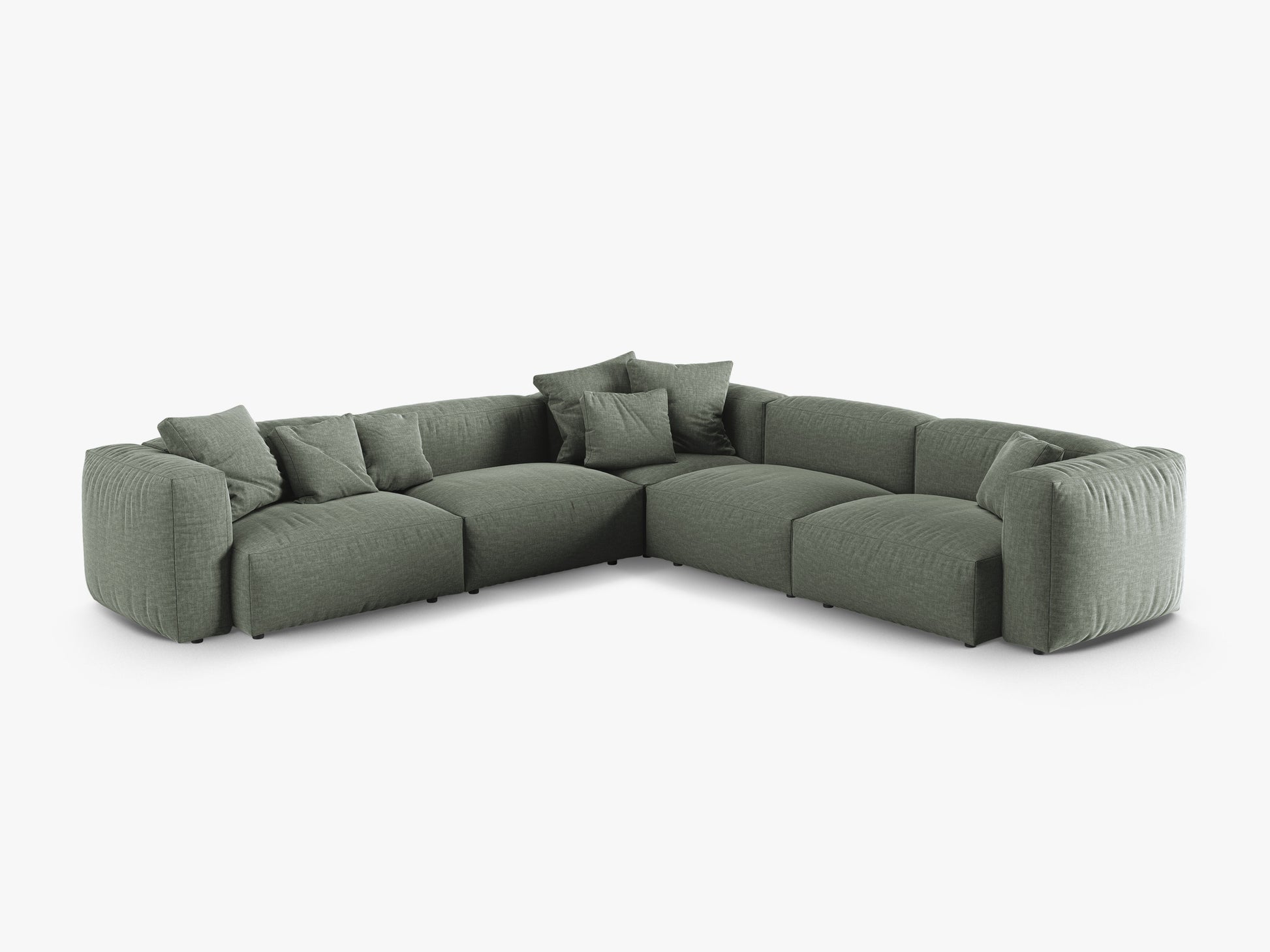 Martina Structured fabric (Bowagreen) / Moss green 0