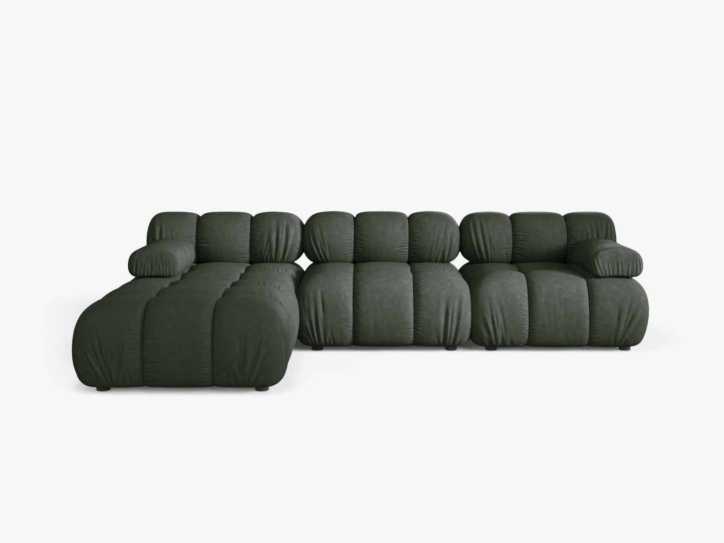 Bellis Structured fabric (Lib12) / Moss green 0