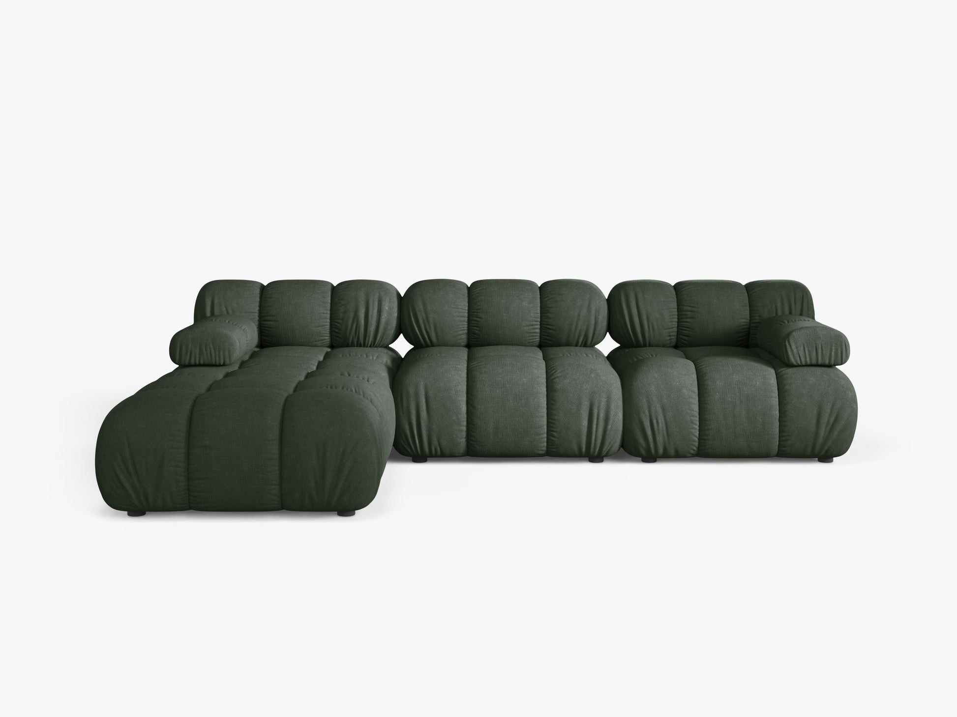 Bellis Structured fabric (Lib12) / Moss green 0