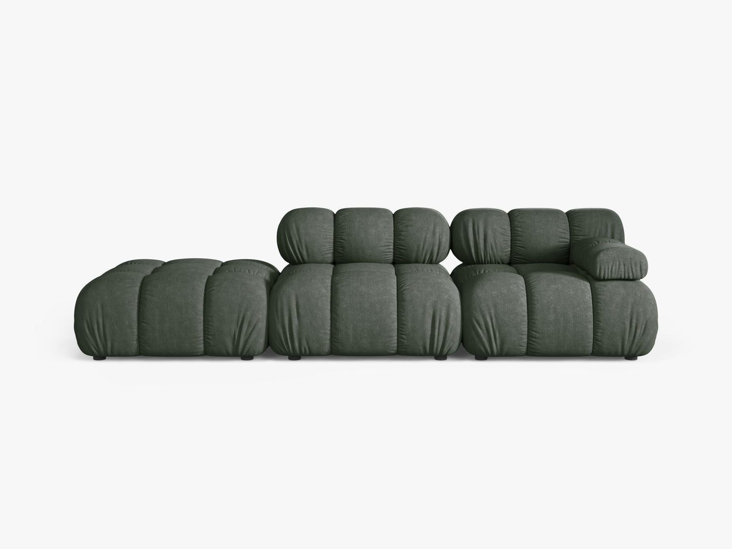 Bellis Structured fabric (Lib12) / Moss green 0