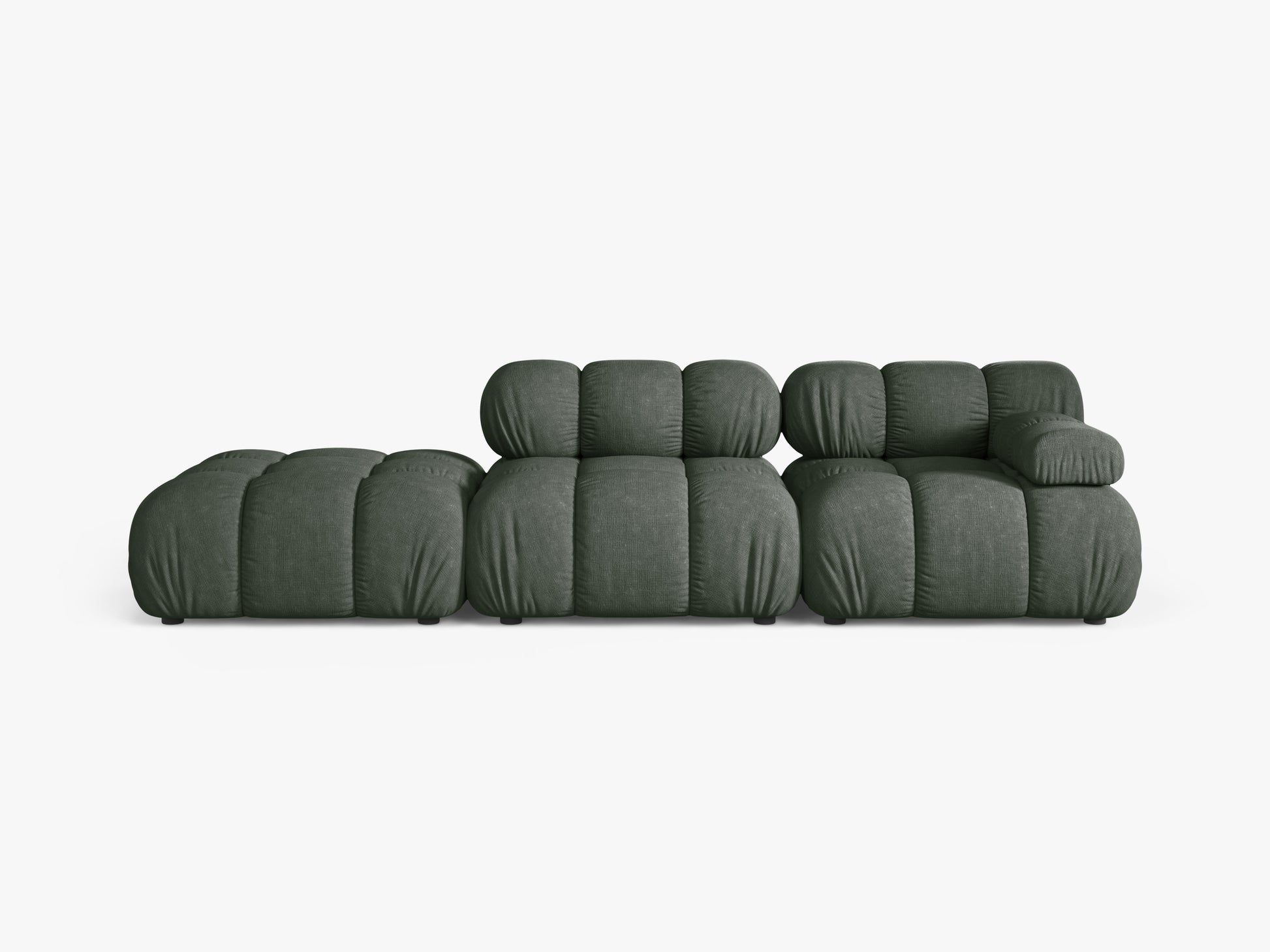Bellis Structured fabric (Lib12) / Moss green 0
