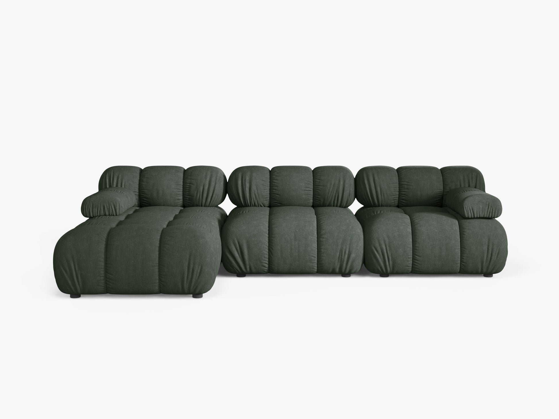 Bellis Structured fabric (Lib12) / Moss green 0