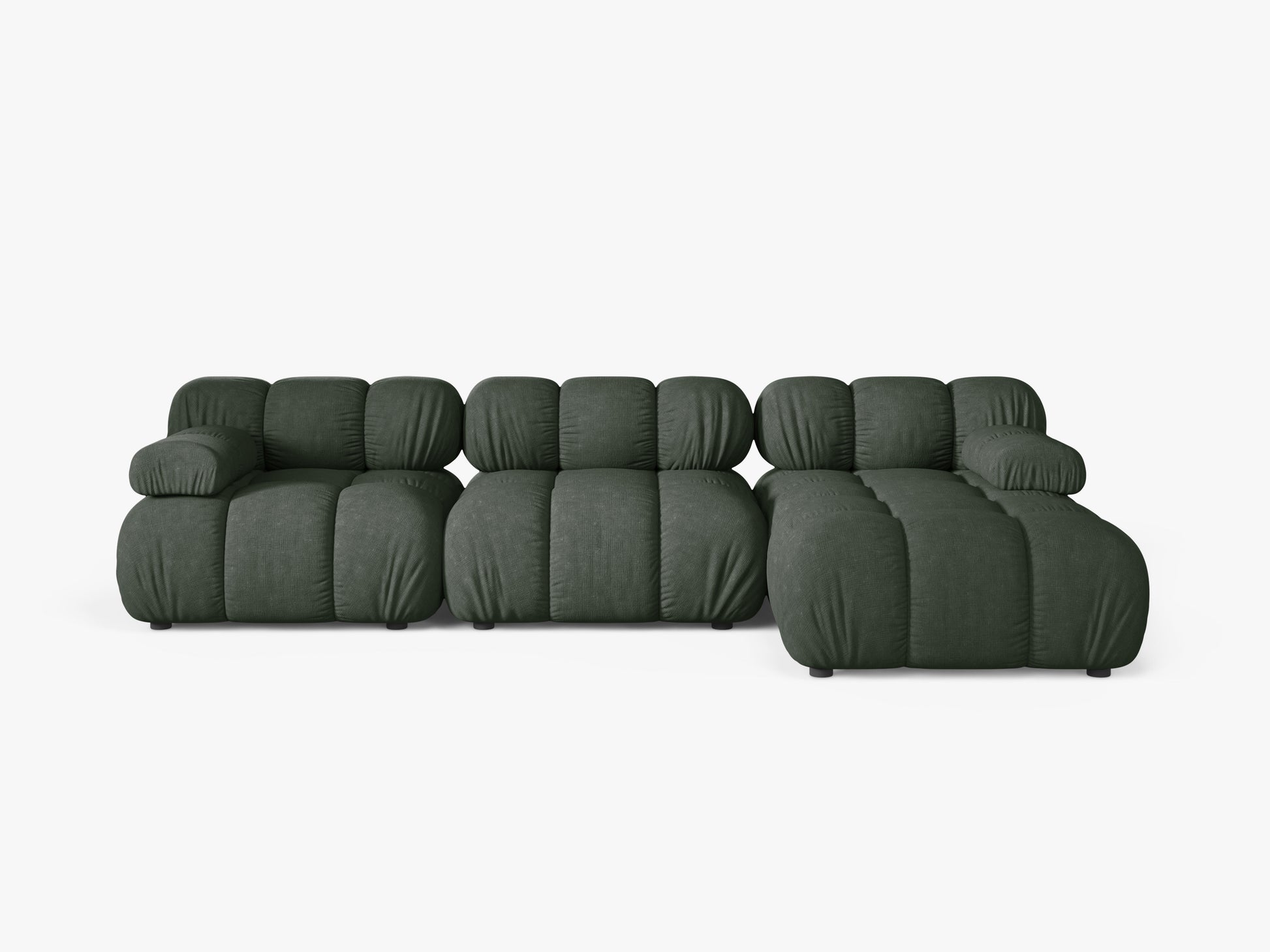 Bellis Structured fabric (Lib12) / Moss green 0
