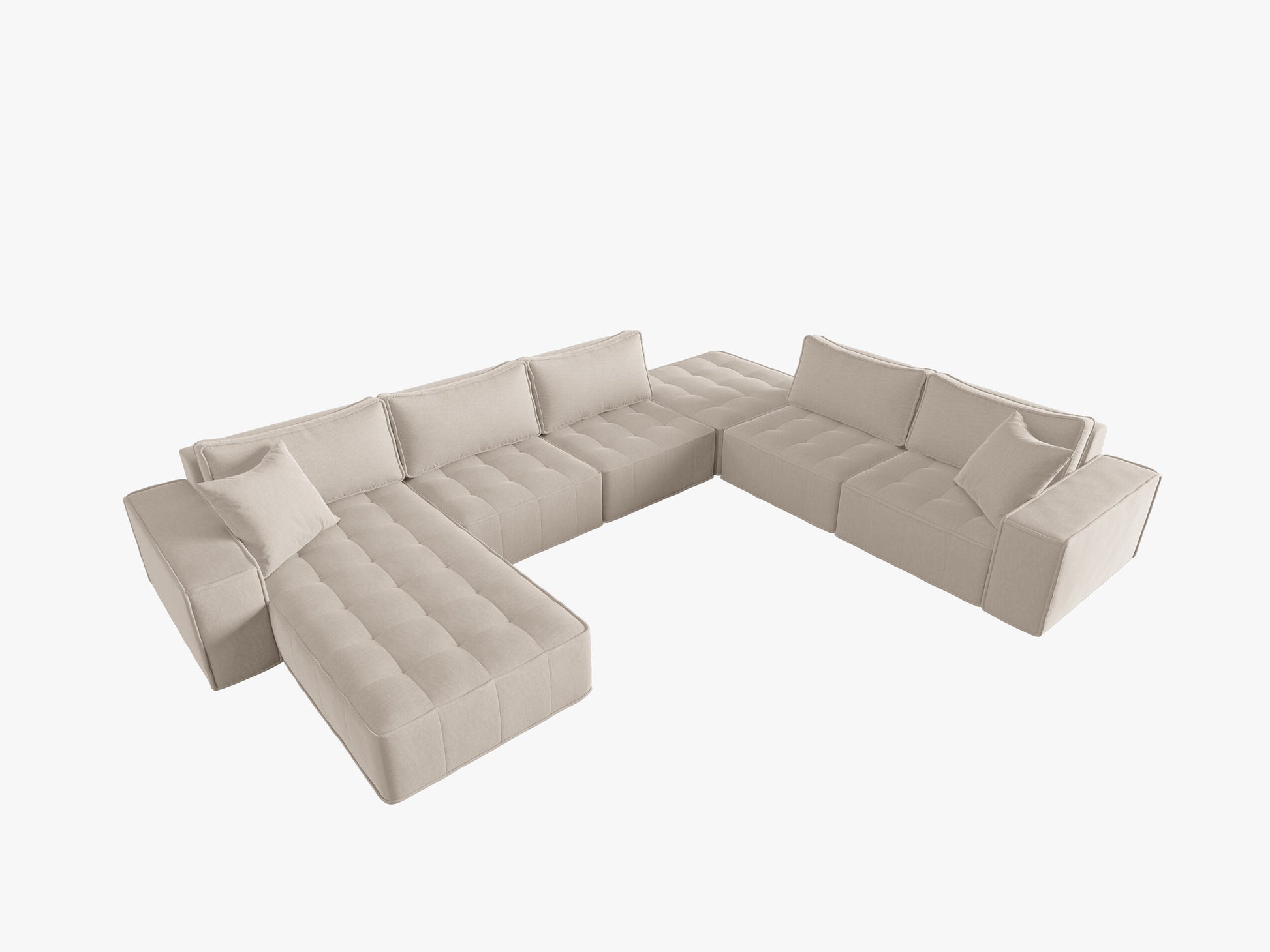 Mike Structured fabric (Bocemen) / Beige 0