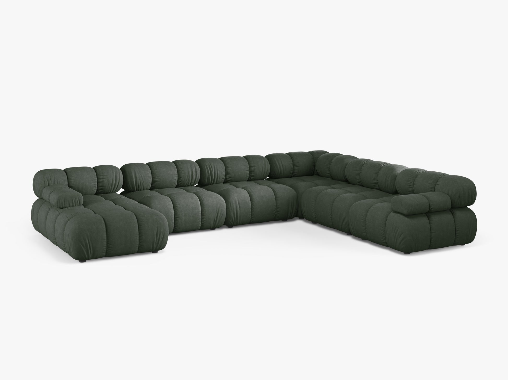 Bellis Structured fabric (Lib12) / Moss green 0